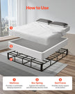 VEVOR Box Spring Queen Size Bed Frame with Fabric Cloth 79.1L x 59.6W x 9.1H in