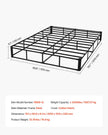 VEVOR Box Spring Queen Size Bed Frame with Fabric Cloth 79.1L x 59.6W x 9.1H in