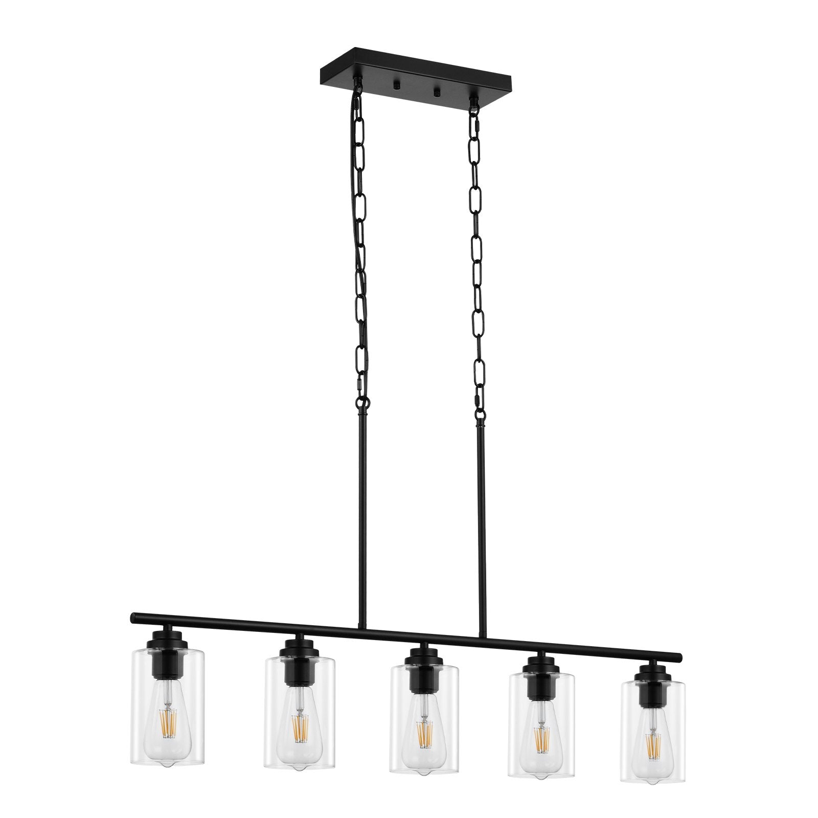 VEVOR 5-Light Kitchen Island Pendant Lights 60W Adjustable Dining Room Light E26