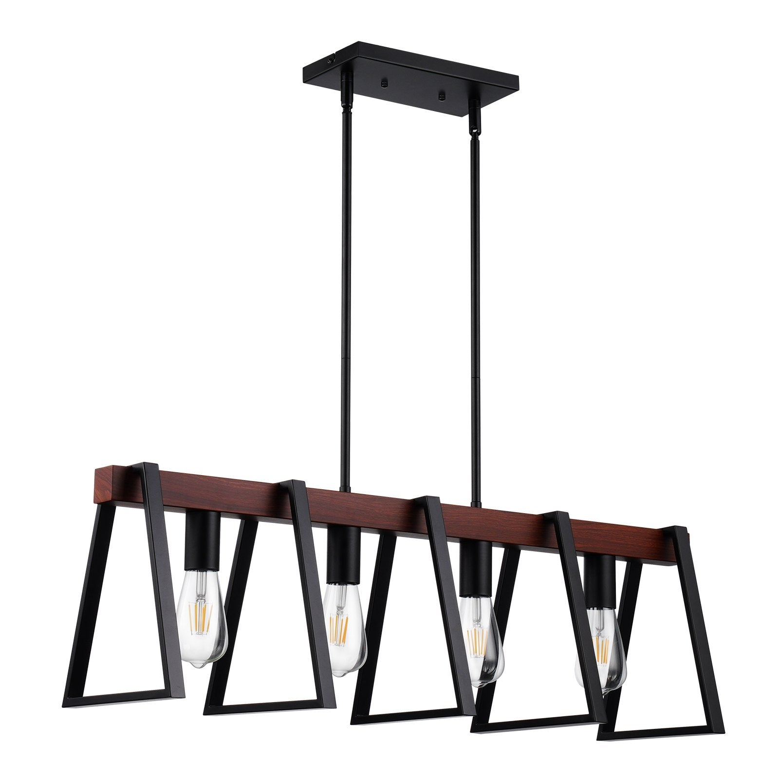VEVOR 4-Light Kitchen Island Pendant Lights 60W Adjustable Dining Room Light E26