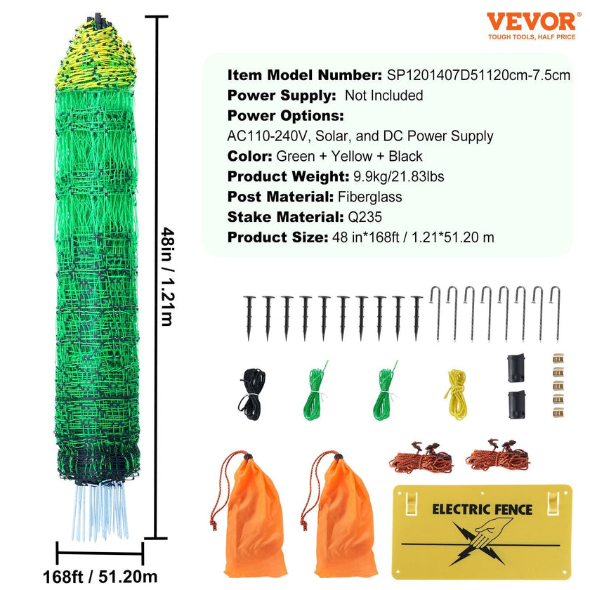 VEVOR Electric Fence Netting, 48