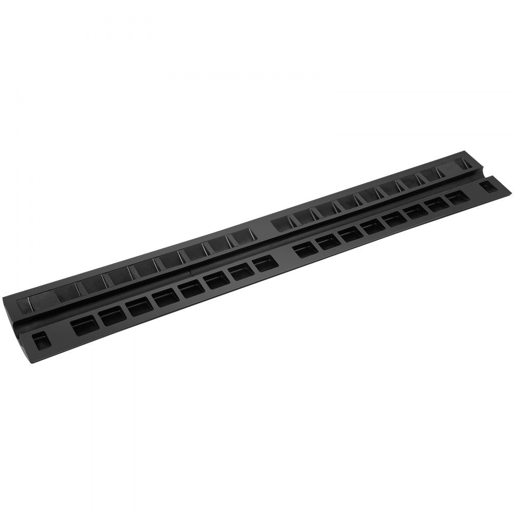 VEVOR 3.28 ft Cable Protector Ramp, 4 Pack of 1 Channel, 18000 lbs/axle Capacity Heavy Duty Rubber Speed Bumps, Floor Cord Cable Protector Wire Cover, for Residential Areas, Private Garages, Gardens