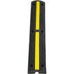 VEVOR 3.28 ft Cable Protector Ramp, 4 Pack of 1 Channel, 18000 lbs/axle Capacity Heavy Duty Rubber Speed Bumps, Floor Cord Cable Protector Wire Cover, for Residential Areas, Private Garages, Gardens