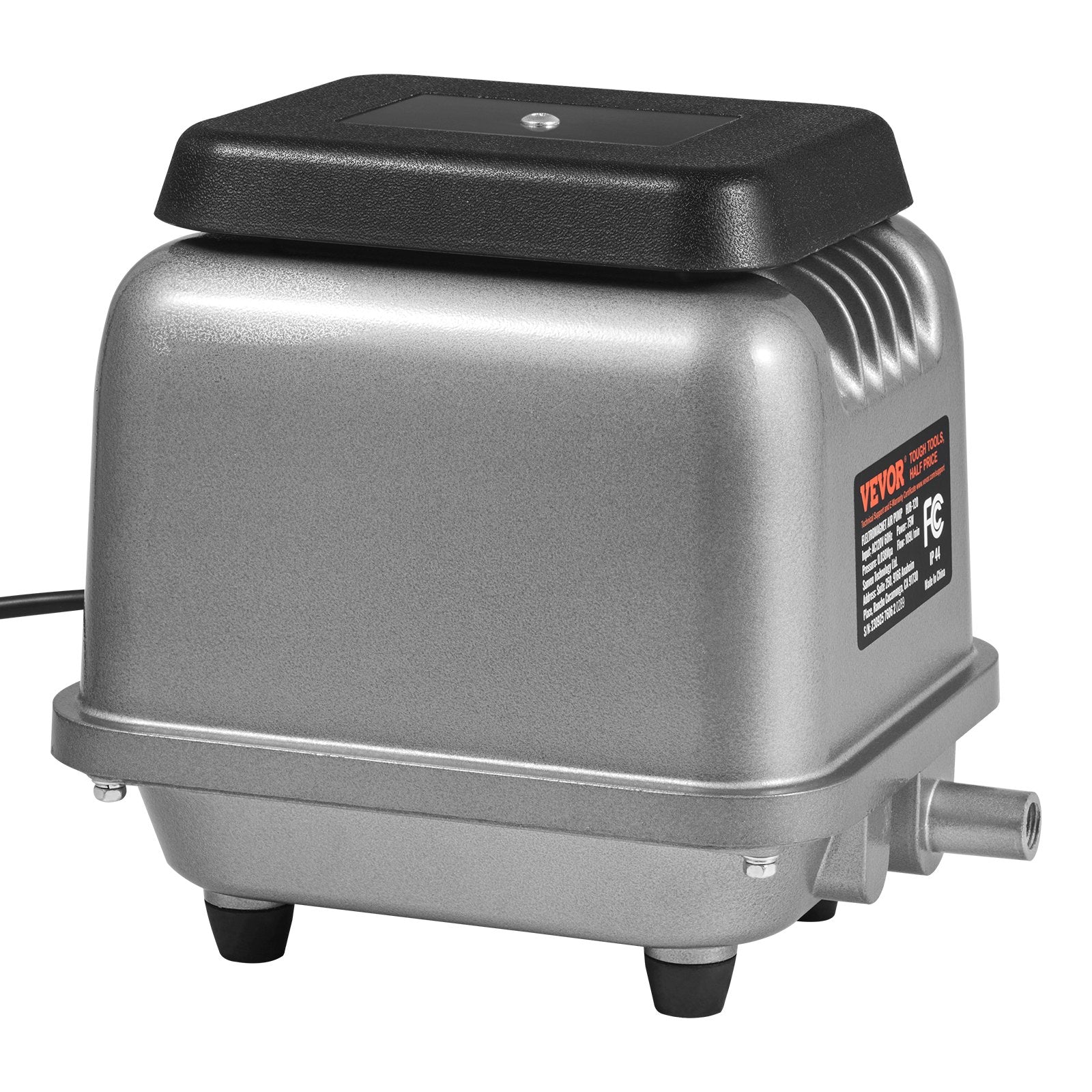VEVOR Linear Air Pump, 109L/Min Air Flow Septic Aerator Pump, Aeration System for 1/2 Acre 10FT Deep Ponds, Water Gardens, Waste Treatments, Septic Tanks, Aquariums, Seafood Restaurants, Fish Farms
