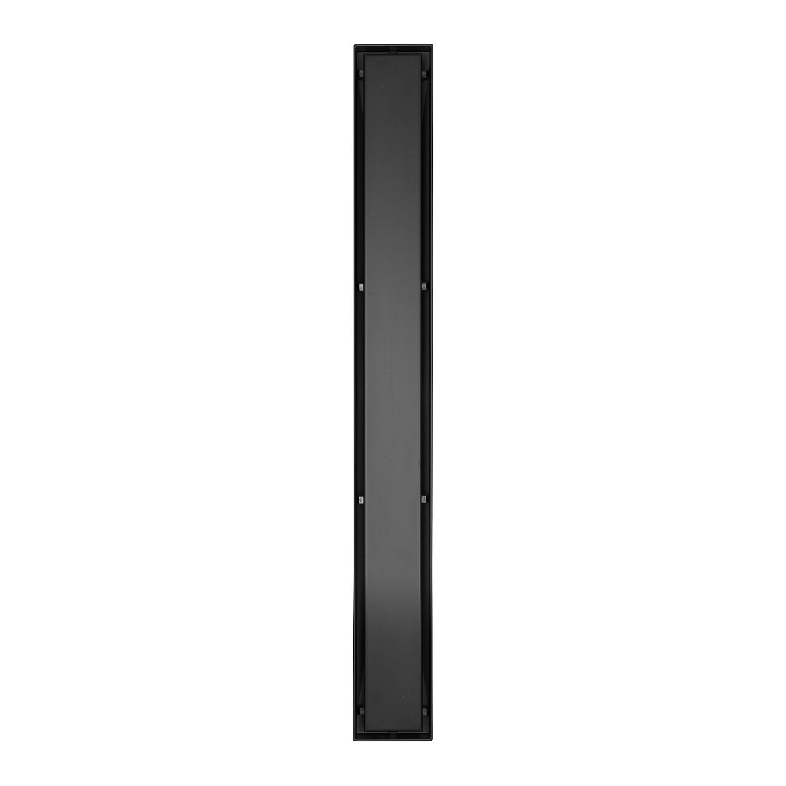 VEVOR 24-Inch Linear Shower Drain Offset with Tile Insert Cover,Brushed 304 Stainless Steel Rectangle Shower Floor Drain, Sleek Linear Drain with Hair Strainer, Black