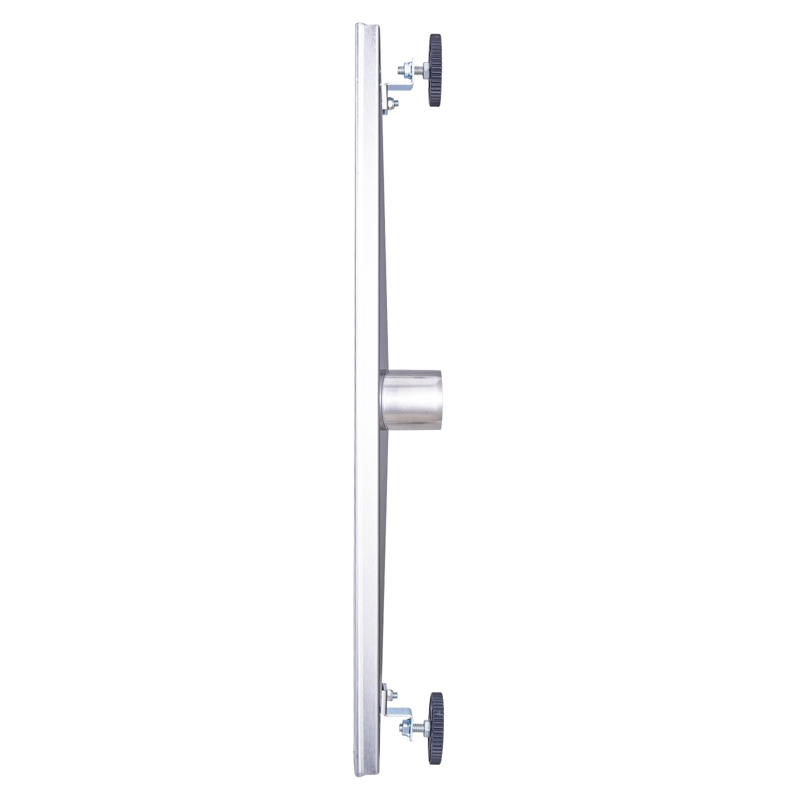 VEVOR 24Inch Linear Shower Drain with Square Pattern Grate,Brushed 304 Stainless Steel Rectangle Shower Floor Drain,Linear Drain with Leveling Feet,Hair Strainer Silver