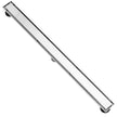 VEVOR 36Inch Linear Shower Drain Offset with Tile Insert Cover,Brushed 304 Stainless Steel Rectangle Shower Floor Drain,Linear Drain with Leveling Feet,Hair Strainer Silver