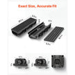 Trench Drain 6-Pack Linear Drainage Channel System with Grates & End Caps | HDPE Outdoor Drain for Driveways, Patios & Gardens
