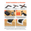 Trench Drain 6-Pack Linear Drainage Channel System with Grates & End Caps | HDPE Outdoor Drain for Driveways, Patios & Gardens
