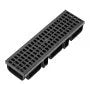 Trench Drain 6-Pack Linear Drainage Channel System with Grates & End Caps | HDPE Outdoor Drain for Driveways, Patios & Gardens