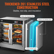 VEVOR Hot Box Food Warmer 4-Tier Concession Warming Cabinet with Water Tray