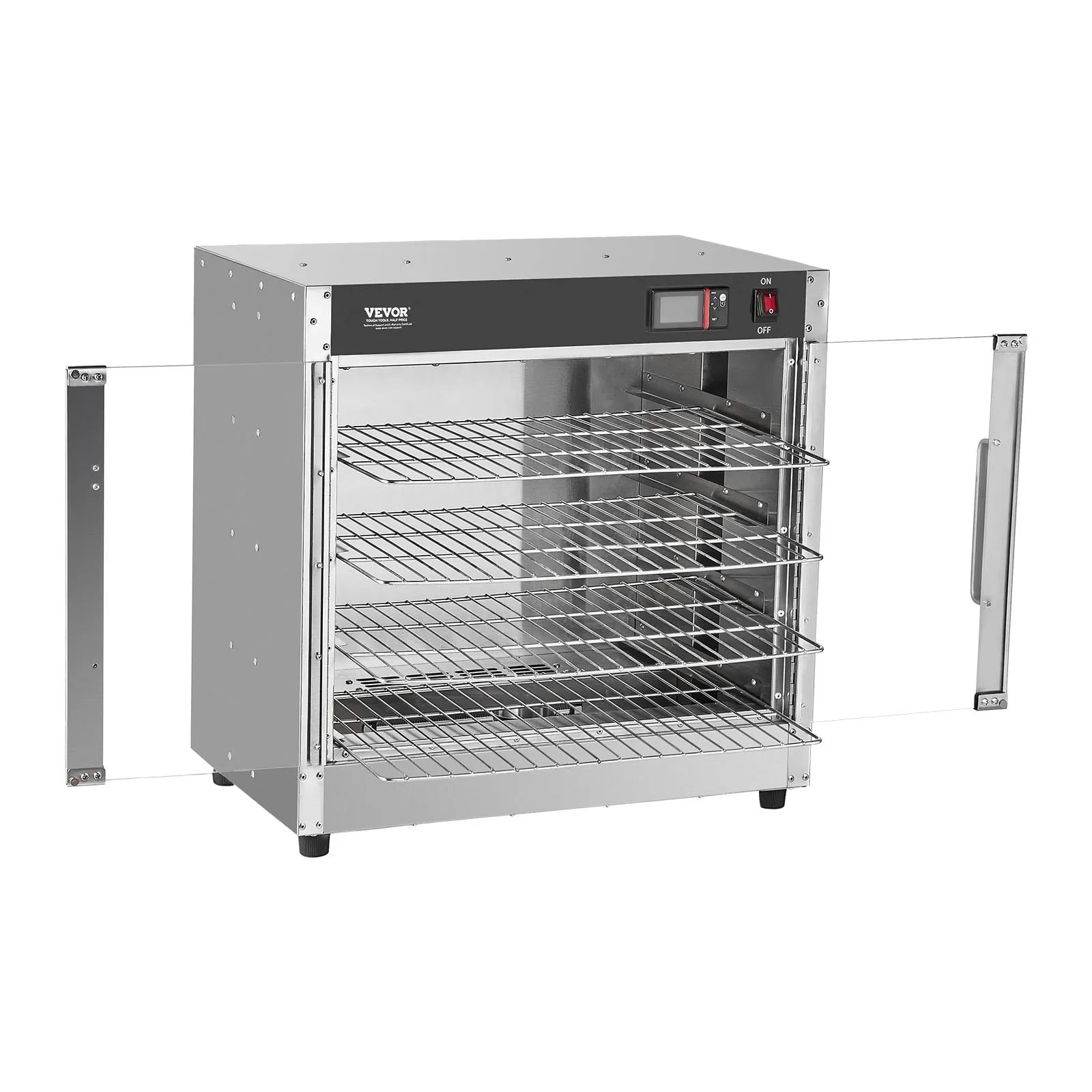 VEVOR Hot Box Food Warmer 4-Tier Concession Warming Cabinet with Water Tray