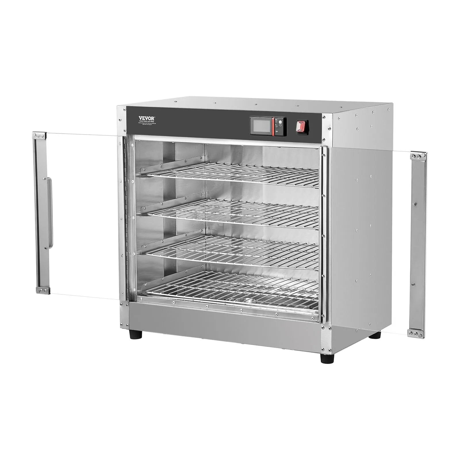 VEVOR Hot Box Food Warmer 4-Tier Concession Warming Cabinet with Water Tray