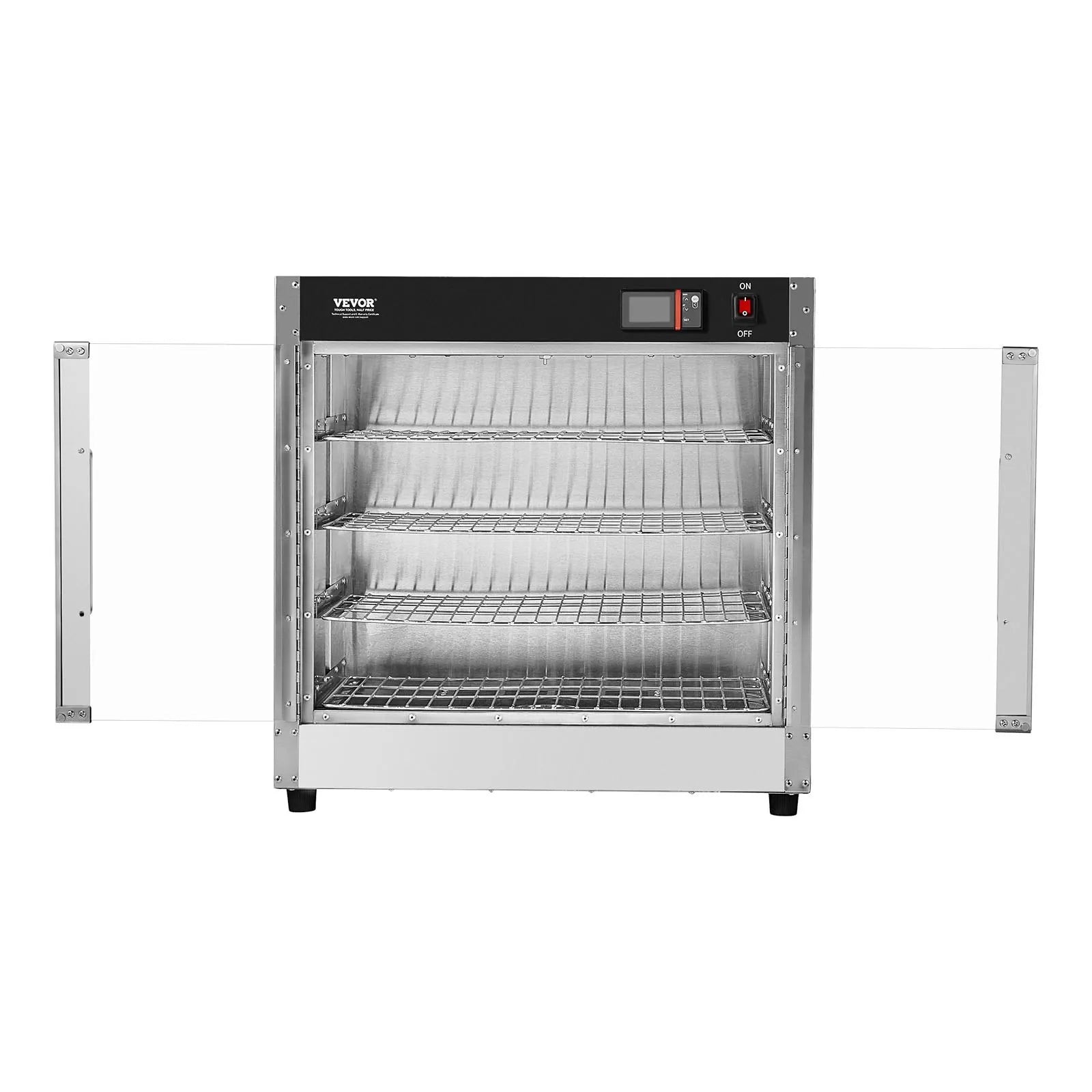 VEVOR Hot Box Food Warmer 4-Tier Concession Warming Cabinet with Water Tray