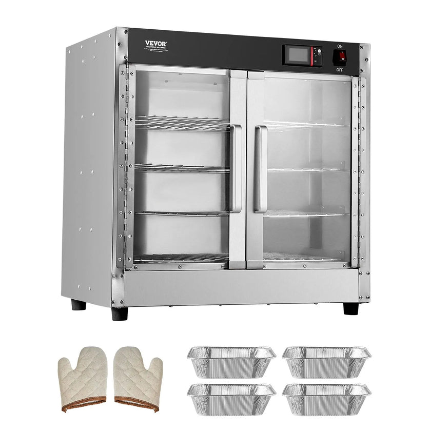VEVOR Hot Box Food Warmer 4-Tier Concession Warming Cabinet with Water Tray