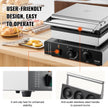 VEVOR Electric Donut Maker, 2000W Commercial Doughnut Machine with Non-stick Surface, 9 Holes Double-Sided Heating Waffle Machine Makes 9 Doughnuts, Temperature 122-572?, for Restaurant and Home Use
