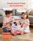 VEVOR Ice Cream Cart for Kids Pretend Play Ice Cream Shop for Kids Aged 3+ Pink