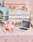 VEVOR Ice Cream Cart for Kids Pretend Play Ice Cream Shop for Kids Aged 3+ Pink