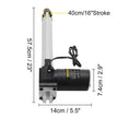 VEVOR 16 Inch Stroke Electric Actuators DC 12V with Mounting Bracket Heavy Duty 6000N/1320LB Actuators for Recliner TV Table Lift Massage Bed Electric Sofa