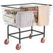 VEVOR Wire Laundry Cart, 4.5 Bushel Wire Laundry Basket with Wheels, 35\'\'x15.7\'\'x22\'\' Commercial Wire Laundry Basket Cart, Steel Frame with Chrome Finish, 5\'\' Casters, Wire Basket Cart for Lau