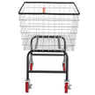 VEVOR Wire Laundry Cart, 4.5 Bushel Wire Laundry Basket with Wheels, 35\'\'x15.7\'\'x22\'\' Commercial Wire Laundry Basket Cart, Steel Frame with Chrome Finish, 5\'\' Casters, Wire Basket Cart for Lau