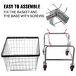VEVOR Wire Laundry Cart, 2.5 Bushel Wire Laundry Basket with Wheels, 20''x15.7''x26'' Commercial Wire Laundry Basket Cart, Steel Frame with Chrome Finish, 4inch Casters, Wire Basket Cart For Laundry