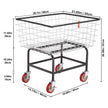 VEVOR Wire Laundry Cart, 2.5 Bushel Wire Laundry Basket with Wheels, 20''x15.7''x26'' Commercial Wire Laundry Basket Cart, Steel Frame with Chrome Finish, 4inch Casters, Wire Basket Cart For Laundry