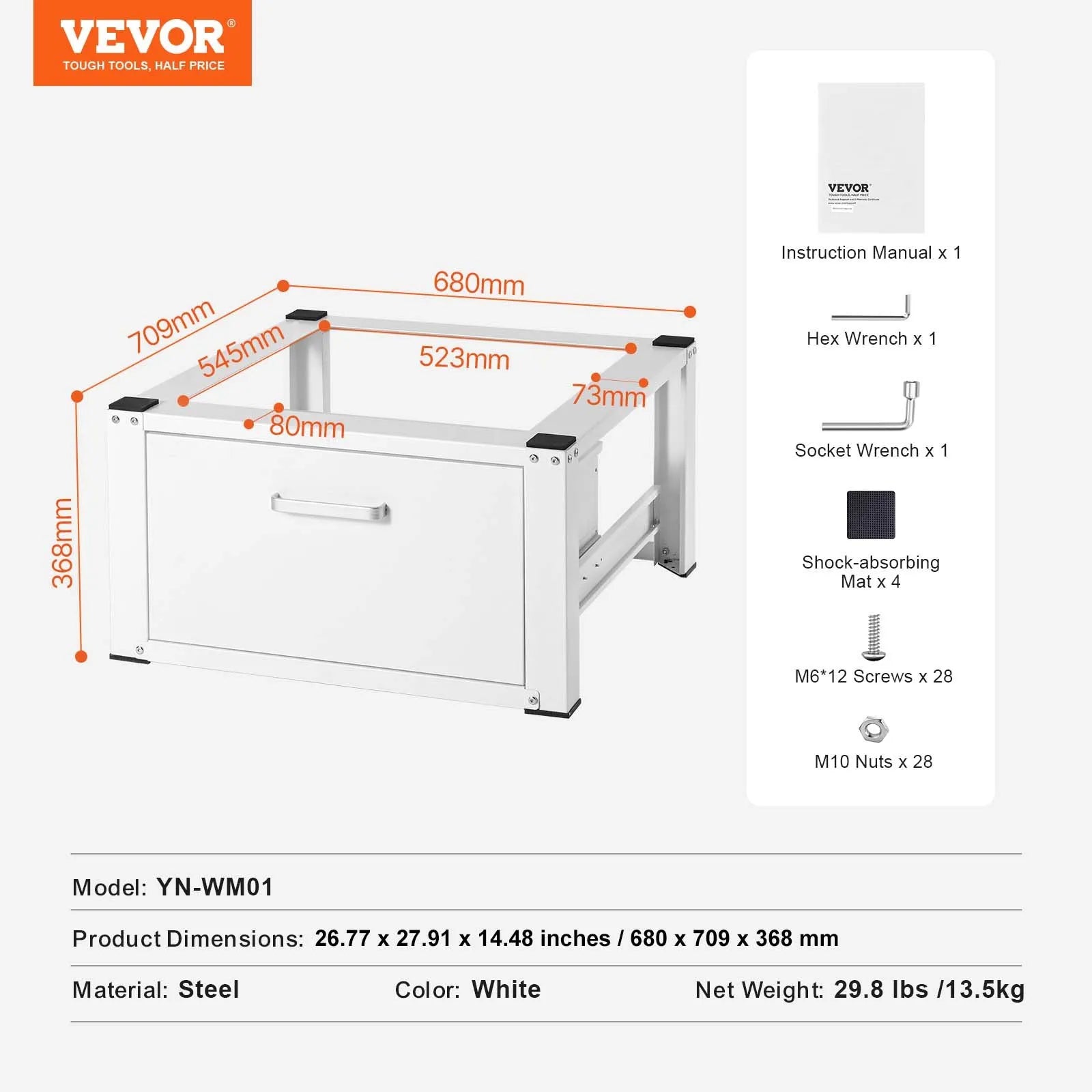 VEVOR Laundry Pedestal 27