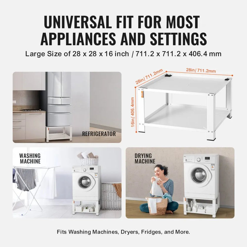 VEVOR Laundry Pedestal with Storage Shelf, 28