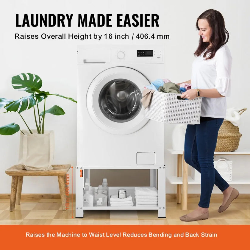 VEVOR Laundry Pedestal with Storage Shelf, 28
