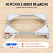 VEVOR Mini Fridge Stand Universal Laundry Pedestal, Adjustable Refrigerator Stand with 4 Strong Feet, Washing Machine Multi-Functional Base for Washer And Dryer, 16.3