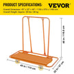 VEVOR Drywall Cart 1600LBS Load Capacity Drywall Cart Dolly Handling Sheetrock Sheet Panel Service Cart Heavy Duty Casters