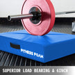 VEVOR 6 inch Barbell Crash Cushion Pads, Weightlifting Protector Falling Pads,Red/Blue/Black Cushioned Foam Mat,for Olympic Weightlifting,One Pair (Blue)