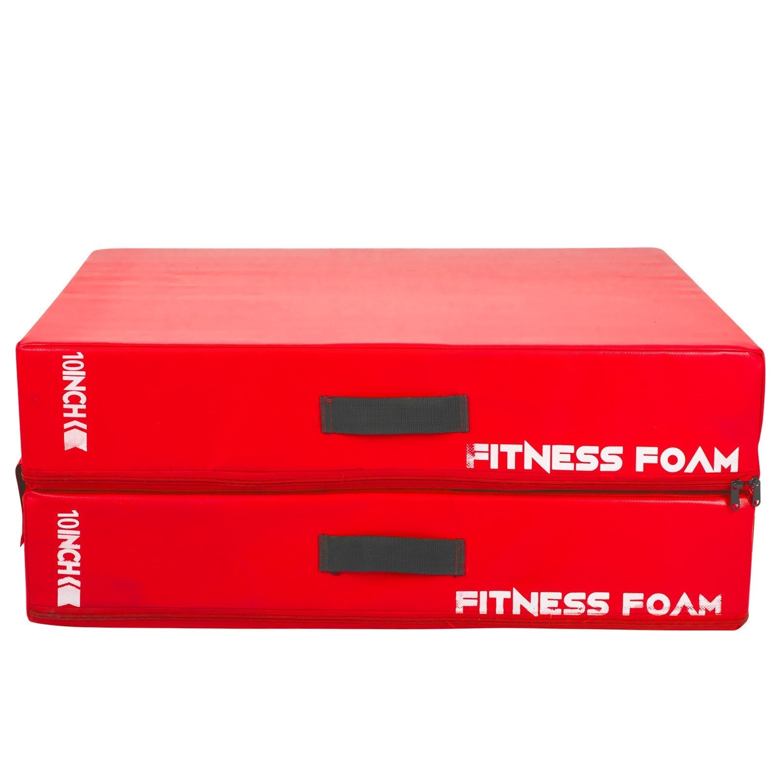 10inch Barbell Crash Cushion Pads, Weightlifting Protector Falling Pads, Black & Red Cushioned Foam Mat, for Olympic Weightlifting One Pair