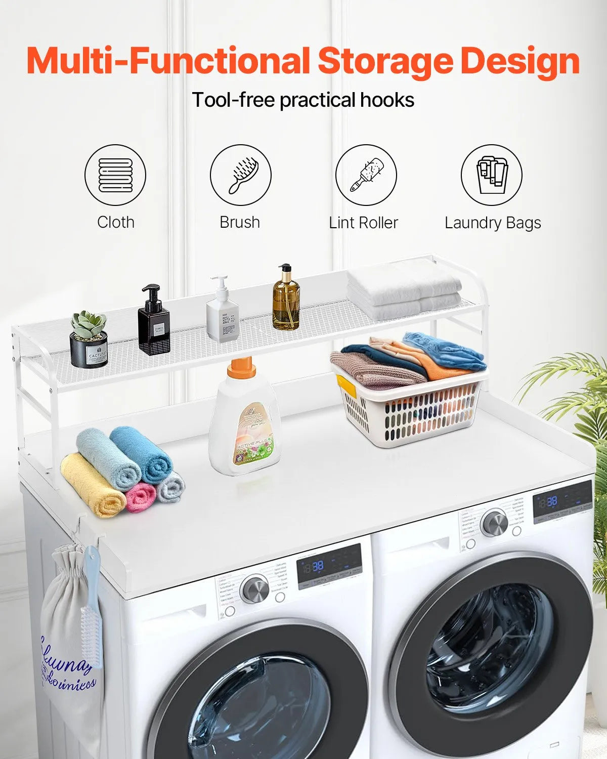 VEVOR Washer Dryer Countertop with Shelf 54