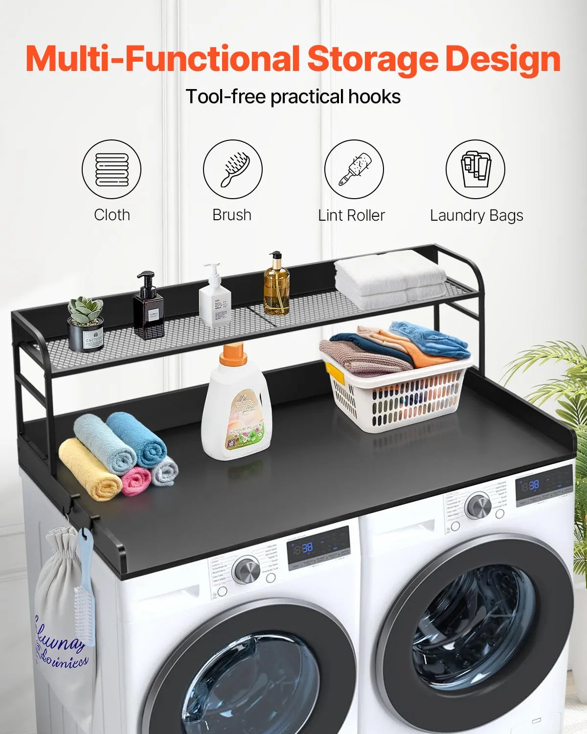 VEVOR Washer Dryer Countertop with Shelf 54