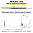VEVOR Outboard Steering System 12' Outboard Steering System with 13