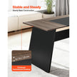 L Shaped Executive Office Desk with Drawers Storage Cabinet Heavy Duty Modern Computer Workstation Brown Black