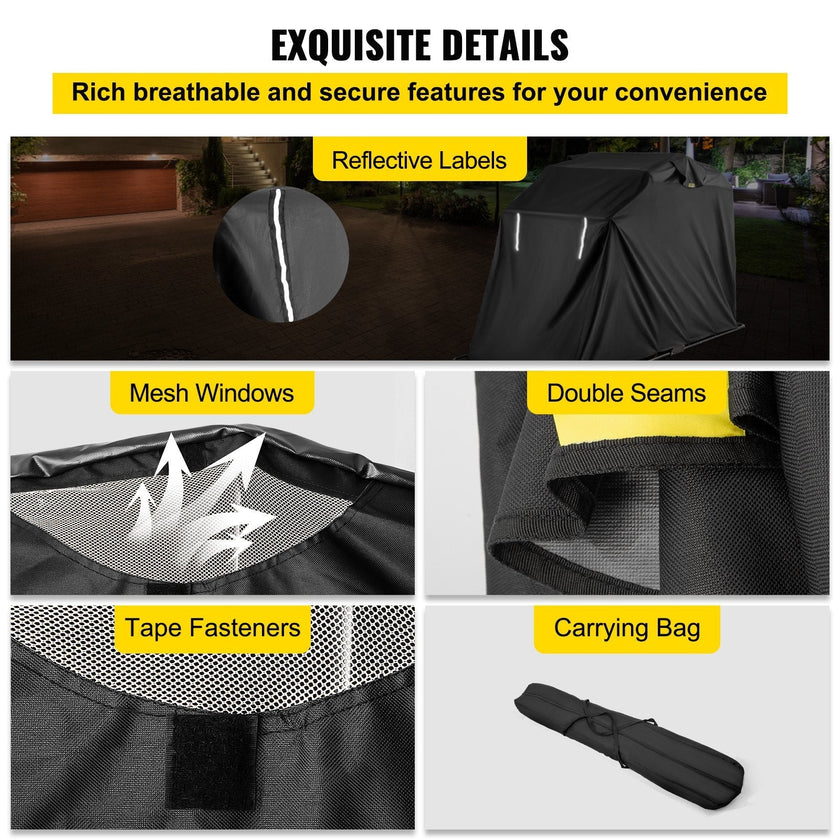 VEVOR Motorcycle Cover 600D Motorcycle Tent Oxford Material Motorcycle Shed Anti-UV,132