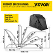 VEVOR Motorcycle Cover 600D Motorcycle Tent Oxford Material Motorcycle Shed Anti-UV,132