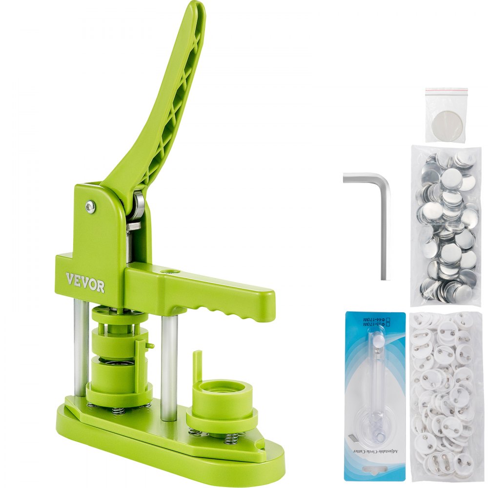 VEVOR Installation-Free Button Maker Machine 25mm (1 inch) with 500pcs Button Parts Badge Press Machine,DIY Pin Button Maker Machine with Circle Cutter