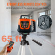 VEVOR Laser Level, 1650ft, 360 Degree Self Leveling Red Cross Line Laser, 5 Rotation Speeds & 4 Scanning Angles Adjustment, IP66 Waterproof Remote Control Manual Self-leveling Mode, Battery Included