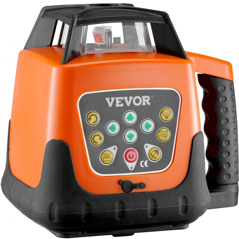 VEVOR Laser Level, 2000ft, 360 Degree Self Leveling Green Cross Line Laser, 5 Rotation Speeds & 4 Scanning Angles Adjustment, IP66 Waterproof Remote Control Manual Self-leveling Mode, Battery Included