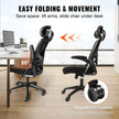 VEVOR Office Chair with Adjustable Lumbar Support, High Back Ergonomic Desk Chair with Adjustable Headrest, 2D Armrest, Ergonomic Office Chair Backrest, Computer Chair for Home Office