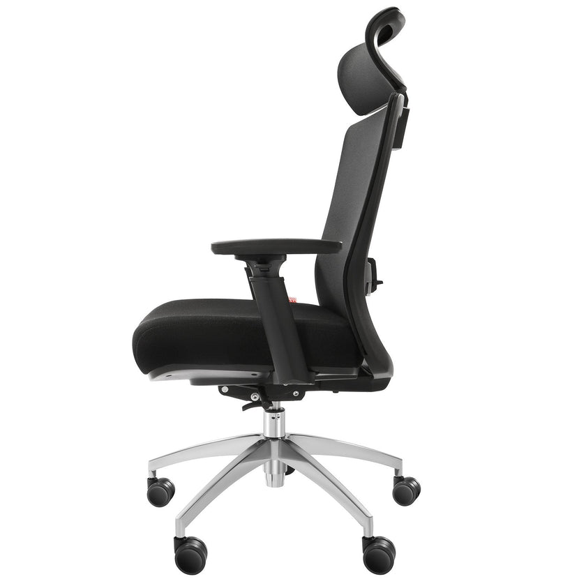 VEVOR Ergonomic Office Chair with Slide Seat, Desk Chair with Mesh Seat, Angle and Height Adjustable Home Office Chair with Back and Lumbar Support, Swivel Computer Task Chair