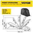 VEVOR Hoods For Vehicles Motorcycle Shelter Shed  Waterproof Motorcycle Cover Outdoor Protection 106.5 Inch X41.5 Inch X61 Inch Motorbike Cover Tent Scooter Shelter