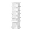VEVOR 6 Tiers Rotating Shoe Rack Tower, 360° Spinning Shoe Rack, Revolving Storage Round Carousel Display, Freestanding Lazy Susan Organizer Display for Bedroom, Living Room, Entryway, Closet, White