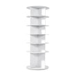 VEVOR 6 Tiers Rotating Shoe Rack Tower, 360° Spinning Shoe Rack, Revolving Storage Round Carousel Display, Freestanding Lazy Susan Organizer Display for Bedroom, Living Room, Entryway, Closet, White