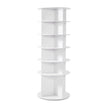 VEVOR 6 Tiers Rotating Shoe Rack Tower, 360° Spinning Shoe Rack, Revolving Storage Round Carousel Display, Freestanding Lazy Susan Organizer Display for Bedroom, Living Room, Entryway, Closet, White