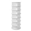 VEVOR 7 Tiers Rotating Shoe Rack Tower, 360° Spinning Shoe Rack, Revolving Storage Round Carousel Display, Freestanding Lazy Susan Organizer Display for Bedroom, Living Room, Entryway, Closet, White